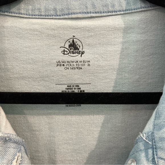 Disney Light Blue Denim Jacket Soul Themed Size Medium Women’s Jean Jacket - Picture 5 of 6